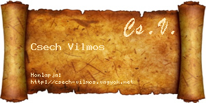 Csech Vilmos névjegykártya